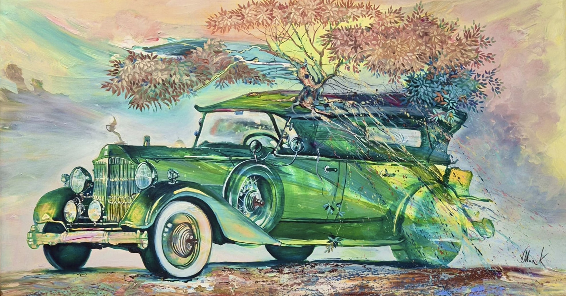 The car and the tree